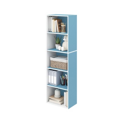 HOMLUX 5 Cube Decorative Open Bookshelf Kids Toy Storage Organizer Horizontal Vertical, Blue