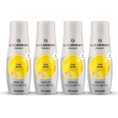 SodaStream Diet Tonic Drink Mix 14.9 fl oz/4pk: Citrus Liquid Concentrate, Mix, Non-Allergenic, Soft Drink Flavor for Soda Streamer