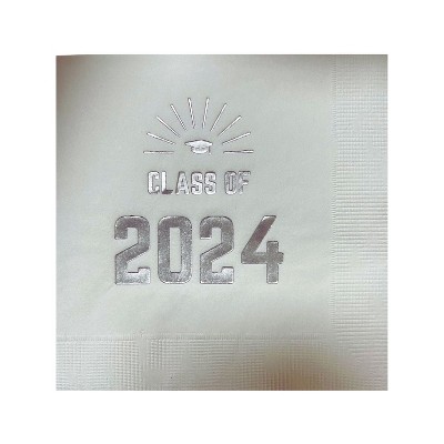 Paper Frenzy Paper Frenzy Graduation Foil Stamped Party Napkins Class of 2024 - 25 pack
