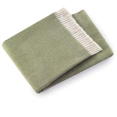 HomeRoots Soft Olive Green Links Pattern Throw Blanket