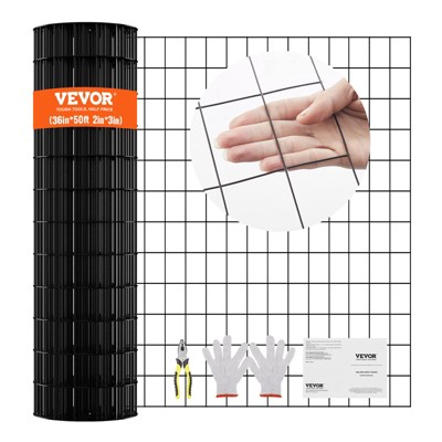 VEVOR Hardware Cloth,36'' x 50' Galvanized Wire Mesh Roll,16 Gauge Chicken Wire Fence Roll,Vinyl Coating Metal Wire Mesh for Chicken Coop Barrier