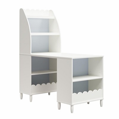Max & Finn Cloud Kids Craft Desk with Storage, White