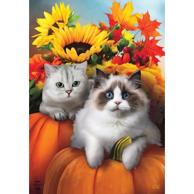 Briarwood Lane Fall Garden Flag 12x18 For Outdoor Fall Cats Floral For Fall Garden Flag Flags For Outside