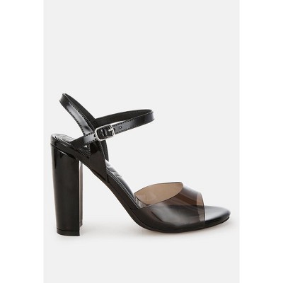 Kessel Tinted Clear Strap Block Heels Women