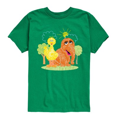 Boys' - Sesame Street - Scribble Big Bird Snuffleupagus Short Sleeve Graphic T-Shirt