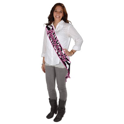 Beistle Bachelorette Satin Sash, 33" x 4", (2/Pkg) Multicolored