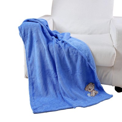 Plazatex Baby Blanket Decorative Super Soft Throw Blanket for Baby 40" X 30" Blue