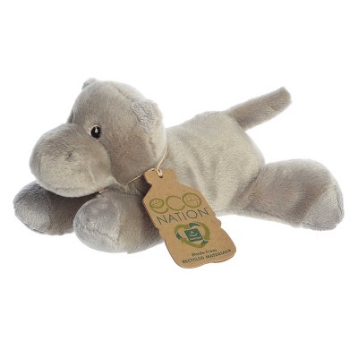 Aurora Small Eco Softies Hippo Eco Nation Eco-Friendly Stuffed Animal Grey 8.5"