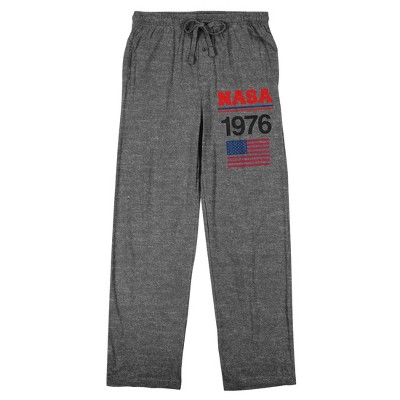 NASA 1976 Men's Heather Gray Drawstring Sleep Pants