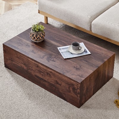 Lyngins Rectangular Minimalist Coffee Table – Ready-to-Use, MDF Tea Table with Natural Texture, Ideal Center Table & Living Room Table