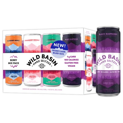Wild Basin Berry Mix Pack Boozy Sparkling Water - 12pk/12 fl oz Cans