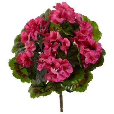 Nearly Natural Geranium Artificial Bush UV Resistant, Set of 4 (Indoor/Outdoor), Beauty