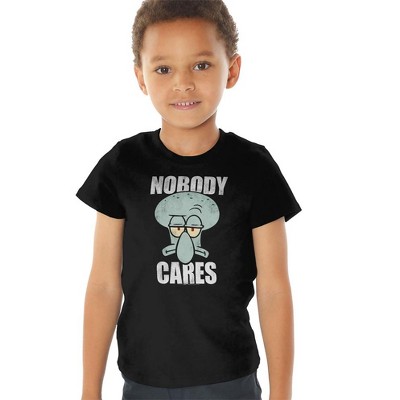 Toddler Boys' Spongebob Nobody Cares Meme T-Shirt Black