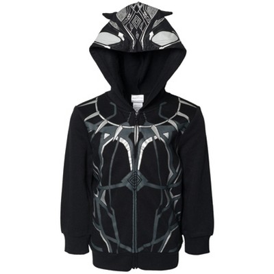 Marvel Avengers Black Panther Fleece Zip Up Hoodie Little Kid to Big Kid