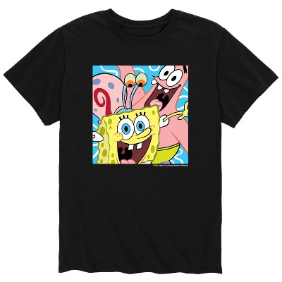 Men's - SpongeBob SquarePants - Patrick, Spongebob, and Gary Short Sleeve Graphic T-Shirt