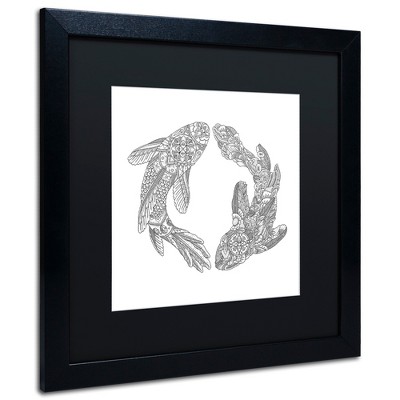 Trademark Fine Art -Filippo Cardu 'Koi Fishes' Matted Framed Art
