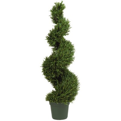 Nearly Natural 4-ft Rosemary Spiral Artificial Tree (Indoor/Outdoor)