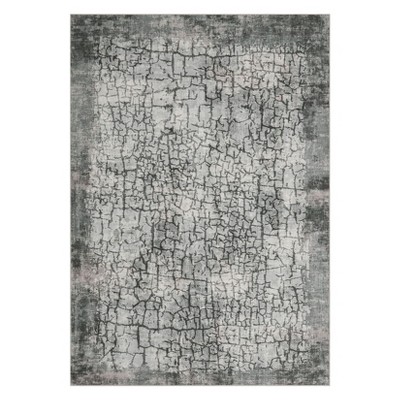 Washable Modern Abstract Rug Non Slip Low Pile Rug Soft Contemporary Throw Floor Cover Foldable Indoor Carpet for Living Room Bedroom
