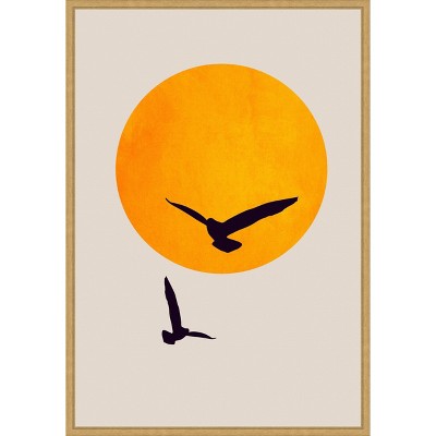 Amanti Art Birds In the Sky by Eins Kubistika Canvas Wall Art Print Framed