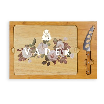 Toscana Star Wars Darth Vader Icon Glass Top Cutting Board and Knife Set