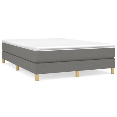 vidaXL Bed Frame Dark Gray Fabric (100% polyester), plywood, engineered wood