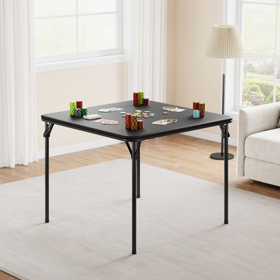 WhizMax Folding Card Table, 37.7 Inch Portable Square Folding Table with PU Soft Cushion