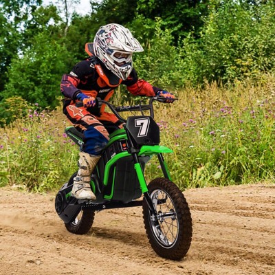 24V Kids Electric Dirt Bike - 350W Motor, 14.2MPH, 3-Speed Modes, Shock Proof, 135Lb Capacity, Ages 8-12 (Perfect Gift!)