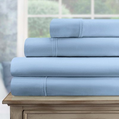 Luxury Sustainable Egyptian Cotton 700 Thread Count Solid Sheet Set by Blue Nile Mills