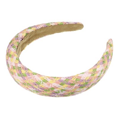 Unique Bargains Women's Elegant Straw Headband 5.91"x1.18" 1 Pc