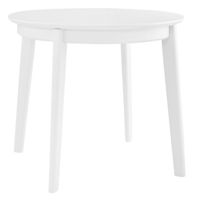 HomeRoots 36" White Wood Round Top Dining Table