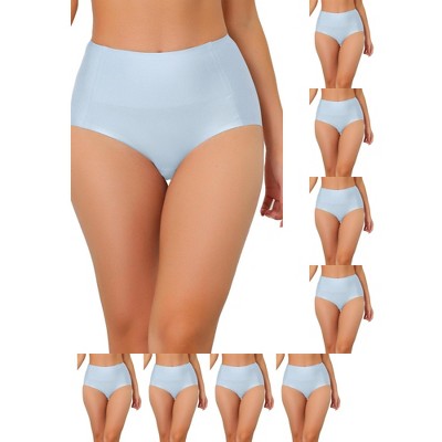 INSPIRE CHIC Women's Tummy Control Unlined High-Waisted Breathable Hipster Underwear 9 Packs