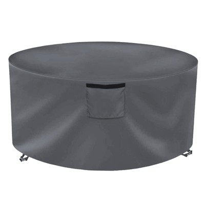 AKEfit Heavy Duty Outdoor Gray Furniture Cover Waterproof for Patio Round Table Chairs Set