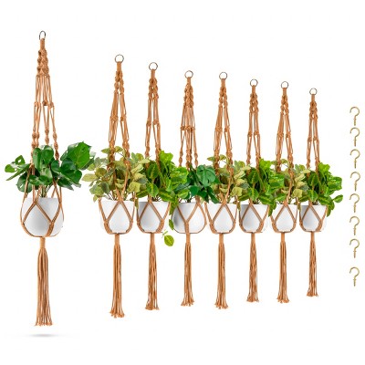 Sorbus Macrame Plant Hanger - for Home Decor, Patio, Garden