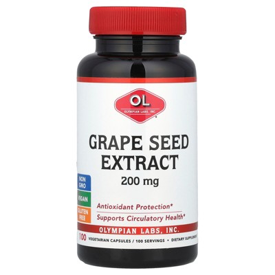 Olympian Labs Grape Seed Extract, 200 mg, 100 Vegetarian Capsules