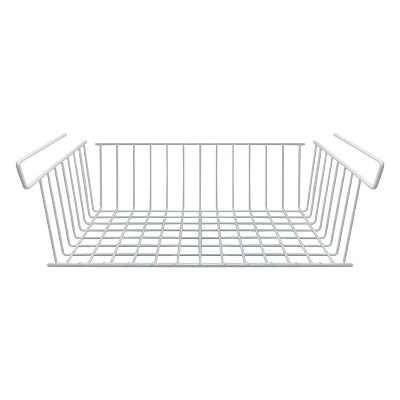 Better Houseware Small Undershelf Basket in White