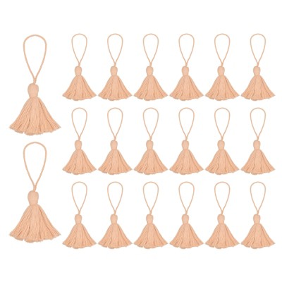 Unique Bargains Cotton Mini Hanging Loop DIY Functional Bookmark Tassels 20 Pcs