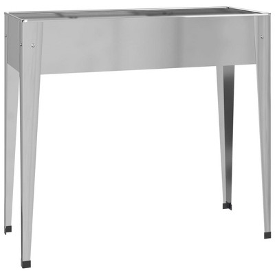 vidaXL Garden Planter 39.6"x15.9"x35.4" Galvanized Steel