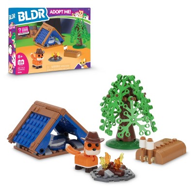 Adopt Me! Fox with Campground Building Set - 139pc: BLDR Educational Toy for Fine Motor Skills