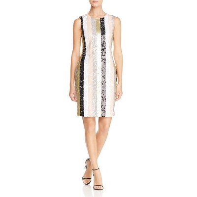 Calvin Klein Womens Sequined Sheath Dress