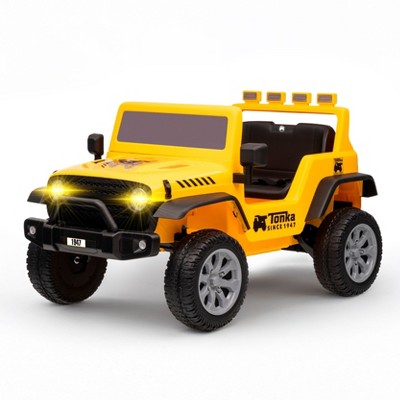12V Jeep - Tonka Kids Ride‑On Car with  LED Headlights & 12V Battery