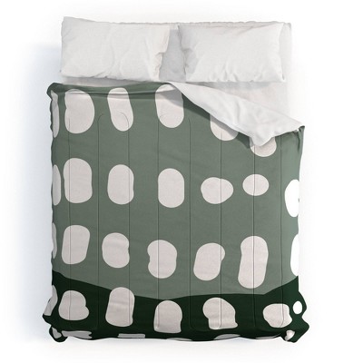 Full/Queen 3pc Aleeya Jones Abstract Landscape Comforter Set - Deny Designs: Microfiber, 300 Thread Count, Includes Shams