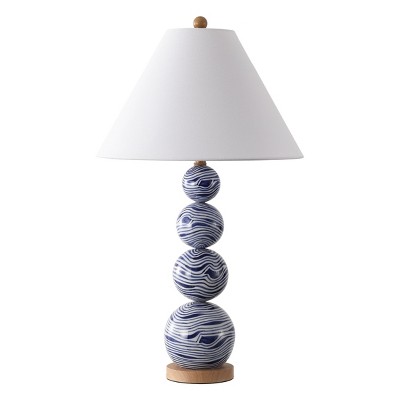 Juniper 31.5" Table Lamp - TBL4658 - White/Blue - Safavieh