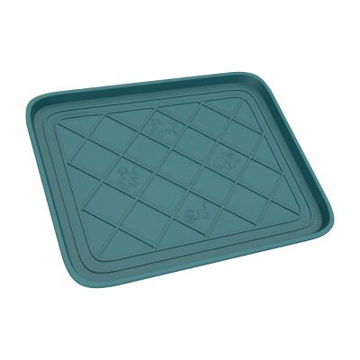 Fleming Supply All Weather Boot Tray Water-Resistant Plastic Utility Shoe Mat for Indoor and Outdoor Use