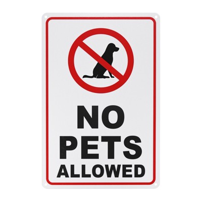 Unique Bargains Waterproof Reflective No Pets Allowed Sign 1 Pc