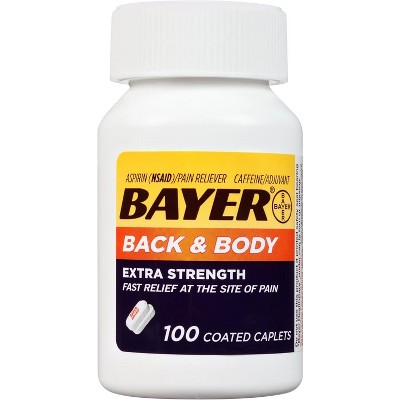 Bayer Aspirin Extra Strength 500mg Coated Caplets, 100 Count