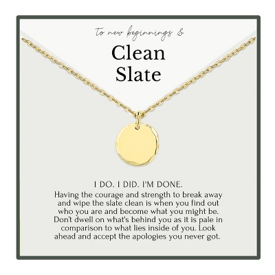 HOPE LOVE SHINE Divorce Gift Necklace – Clean Slate & New Beginnings Jewelry for Women