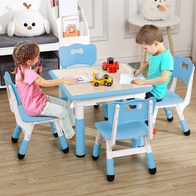 Garvee Kids Table and Chairs Set-Graffiti Desktop,Children Multi-Activity Table