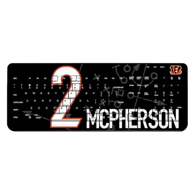 Keyscaper NFL Cincinnati Bengals Players Game Tactic Wireless USB Keyboard