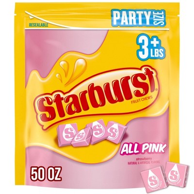 Starburst All Pink Candy Fruity Chewy Party Size Candies - 50oz