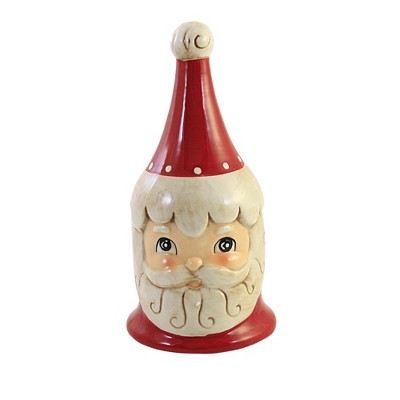 Transpac 8.0 Inch Santa W/Hat Bell Christmas Decorative Bell , Claus Johanna Parker (1PC)